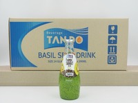 Groothandel 290ml glazen fles Tan Do merk/OEM geaccepteerd concurrerende prijs natuurlijke basilicumzaad puree watermeloen smaak HACCP