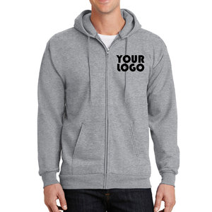 Tri-blend Fleece Zipper Hoodies Hooded Heavy Weight Fleece Slim Fit Sized Men Hoodies - Product Image 1