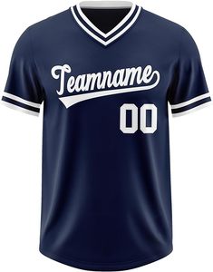 Maillots de baseball personnalisés en gros, sublimés, 100% polyester, séchage rapide, respirant, antibactérien, vêtements de sport pour hommes, manches courtes - Product Image 6