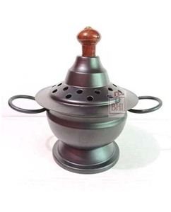 Quemador de carbón de hierro y Metal, quemador de carbón de incienso esencial moderno, ambientador para el hogar, quemador de incienso negro para Hotel y Bar - Product Image 1