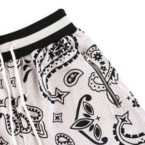 Pantalones cortos para hombre con patrón sólido, malla blanca personalizada, sublimación corta, ropa de calle de verano, gran oferta, cierre con cordón - Product Image 6