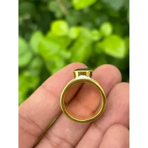 Bague en argent 925 avec topaze bleue de Londres, taille émeraude, sertie de diamants en clos, forme marquise géométrique, rhodiée, pour usage quotidien, certifiée IGI - Product Image 5