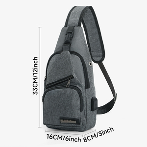 Sacs à bandoulière pour hommes, sacs messager décontractés, sacs de voyage, sacs à bandoulière avec port USB, sac à dos de jour - Product Image 6