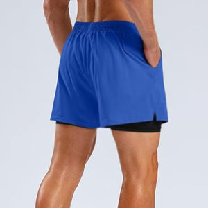 En couleur bleue Impression par transfert de chaleur Shorts de fitness Shorts de jogging pour hommes Nouvelle arrivée Jogger Jogging Shorts - Product Image 3