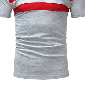 Polo estampado de algodón orgánico ligero para hombre, camisa de manga corta de punto con botones de cuarto, ropa deportiva informal de verano para tenis de golf - Product Image 3