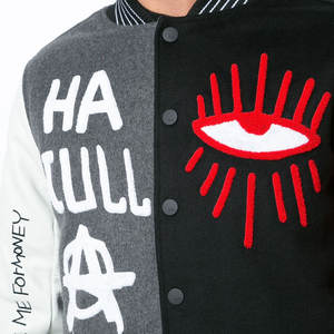 Wholesale Men's Varsity Jackets 2025 Custom Canvas Front Logo Embroidery <b>Patches</b> High Quality - Product Image 5