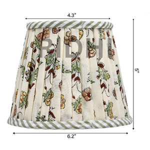 Pantalla de Lámpara de Algodón con Estampado Floral Amarillo Jazmín, Hecha a Mano en India, Decoración de Interiores para el Hogar, Lujo Artesanal - Product Image 3