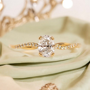 Zircon Stone Oval Cut 925 <b>Sterling</b> <b>Silver</b> Engagement <b>Band</b> Women <b>Wedding</b> Ring Custom Party Jewelry Factory Direct - Product Image 1