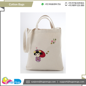 Wholesale Bag Excellent Quality Recycled Cotton, 100% <b>Canvas</b> Cotton Bags Beach Tote Bags for Shopping. - Product Image 5