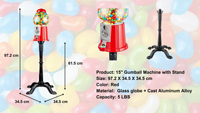 Distributeur de bonbons en alliage d'aluminium vintage Kwang Hsieh, machine à monnaie et à boules de gomme, accepteur de qualité alimentaire, fonctionne, réédition années 1940