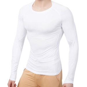 เสื้อรัชการ์ดสำหรับผู้ชายเสื้อเชิ้ตฟิตเนสแบบปรับแต่งได้สำหรับยิม - Product Image 4