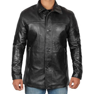 Skinjacket สำหรับผู้ชายแจ็คเก็ตหนังปะติดแขนยาวเข้ารูปสำหรับฤดูหนาว - Product Image 1