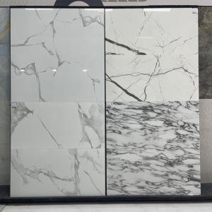 100% Waterproof Eco Friendly Tile Glossy Finish Natural Marble Look 600x1200mm Ceramic Gres Porcelain for Hotel. - Product Image 1