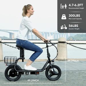 Monopattino Elettrico per Adulti, Velocità Massima 32 km/h, Sedile Regolabile, Potente Scooter Elettrico per Pendolarismo e Tempo Libero - Product Image 6