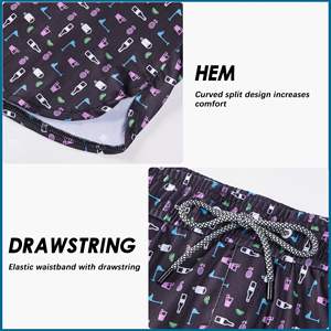 กางเกงขาสั้นชายหาดของผู้ชายกางเกงผ้าสแปนเด็กซ์/ โพลีเอสเตอร์กางเกงลำลองพิมพ์ลายไซส์ใหญ่พิเศษ - Product Image 6