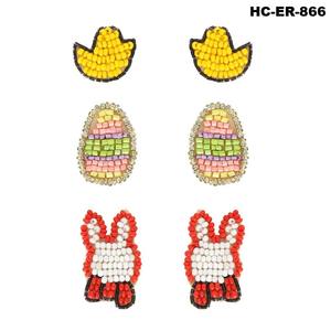 Pendientes vibrantes y audaces con cuentas de semillas para niñas y mujeres hechos a mano para agregar una chispa de glamour a su atuendo de noche y fiesta - Product Image 3