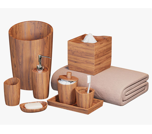 100% Natural Wooden Bathroom 3 Pieces <b>Set</b> High Quality Customized Size Bathroom <b>Set</b> <b>Hand</b> <b>Wash</b> Use - Product Image 4