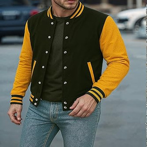 Chaqueta universitaria de calle personalizada de alta calidad para hombre con mangas de cuero chaqueta Letterman al por mayor subida por Dress Sports - Product Image 2