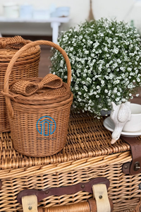 Cesta de cinta hecha a mano con mango Cestas lindas de ratán Decoración para el hogar Hecho a mano de Vietnam - Product Image 5