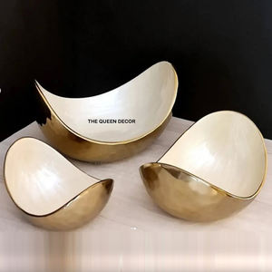 Vajilla, Tazón para Servir Palomitas y Aperitivos, Tazón de Metal Esmaltado de Color para Hogar, Hotel, Restaurante - Product Image 1