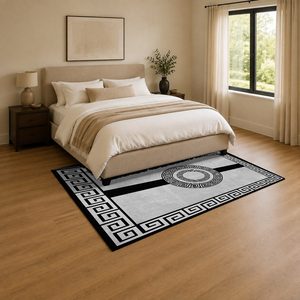 <b>RUGS</b> DEPOT LXDP-0608 Wholesale Grey <b>Silver</b> Traditional Anatolian Digital Printed Machine Washable Chenille Area <b>Rug</b> Non Slip - Product Image 3