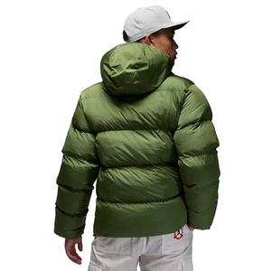 Chaqueta acolchada impermeable para hombre, Abrigo acolchado de diseñador de invierno con burbujas, chaqueta acolchada personalizada para exteriores de poliéster verde para hombre - Product Image 2