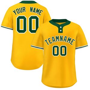 Maillot de Baseball personnalisé respirant à deux boutons pour hommes, uniforme de Baseball sublimé, fournisseur d'uniformes sportifs en gros - Product Image 1