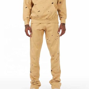 Conjunto de ropa ajustada Flayer, trajes de dos piezas con logotipo personalizado de calidad superior, chándales lisos de Color sólido, Sudadera con capucha, conjuntos de chándal para hombre - Product Image 3