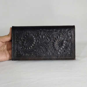 Portefeuille unisexe en cuir véritable tendance, nouveau design, fermeture pliante, antivol, court, pour un usage quotidien - Product Image 1
