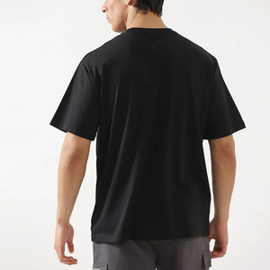Camiseta transpirable de Algodón 100% con logotipo personalizado, camiseta de gran tamaño de calidad de lujo con cuello redondo y hombros caídos de secado rápido, ropa de calle para hombre - Product Image 6