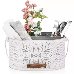 แคดดี้ที่เก็บของโลหะทันสมัยหลายช่องที่เก็บของในห้องครัวและที่บ้าน - Product Image 6