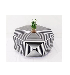 Mesa de Centro con Incrustaciones de Hueso de Diseño Vintage, Producto de Calidad Antigua, Mesa de Centro con Incrustaciones de Hueso para Decoración de Sala de Estar - Product Image 2