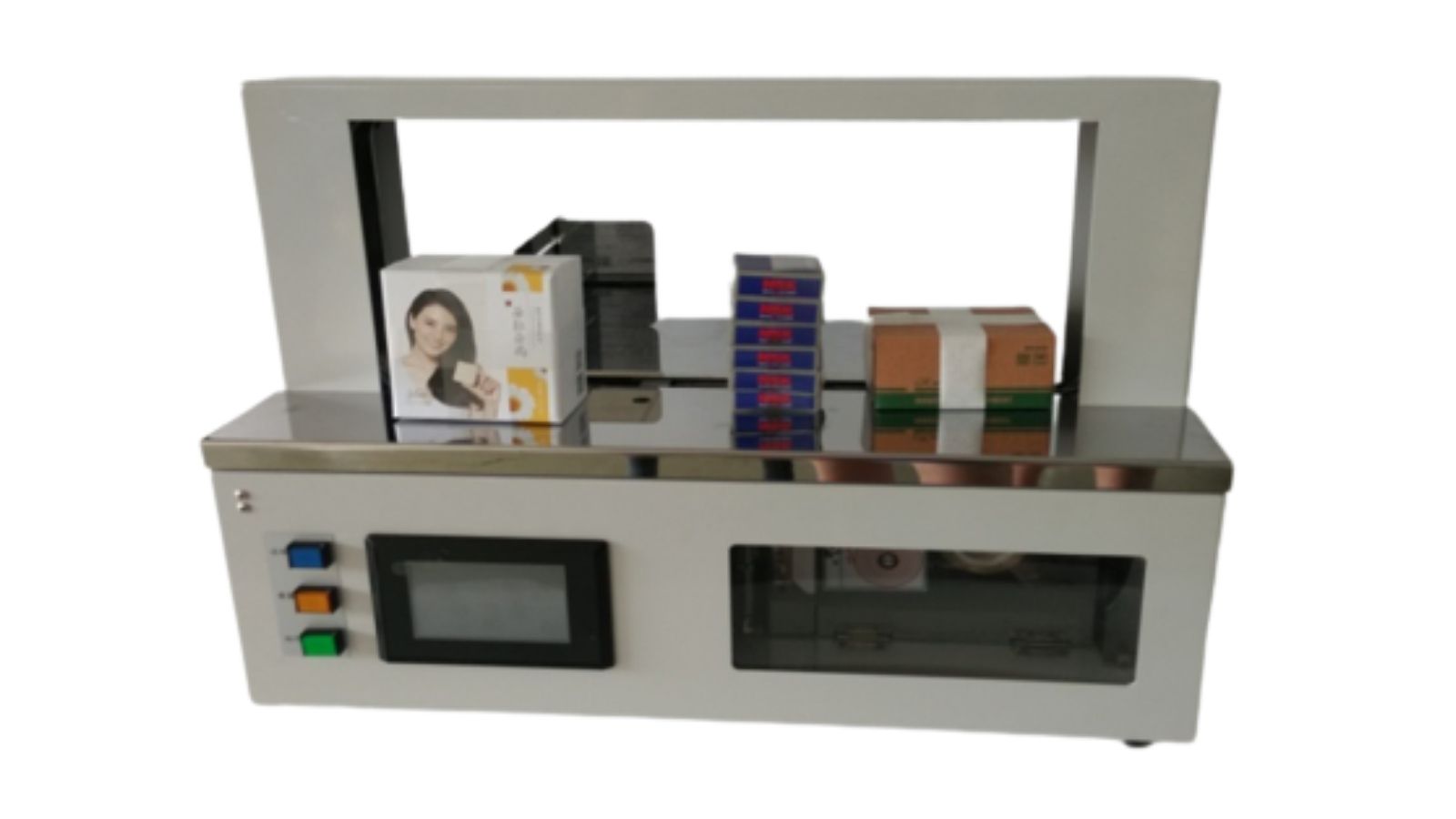 OPP Paper Belt Auto Bundle Packing Machine Electric Driven Type 220V
