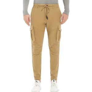 Pantalon de jogging en coton sur mesure pour homme, pantalon Long Cargo de couleur unie, multi-poches de haute qualité - Product Image 3