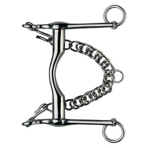 Bocado de Acero Inoxidable para Caballo con Cadena, Equipo de Equitación - Product Image 3