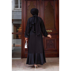 Flounce <b>Skirt</b> Dress for Boys and Girls <b>Black</b> Hijab Fabric - Product Image 4