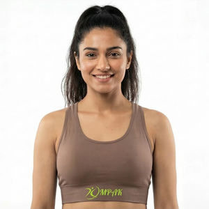 Sujetador Deportivo de Alta Sujeción para Mujer, Color Mocha Nude, Sin Costuras, Esculpido, para Gimnasio, Fitness, Yoga, Ropa Deportiva, Personalizado OEM - Product Image 1