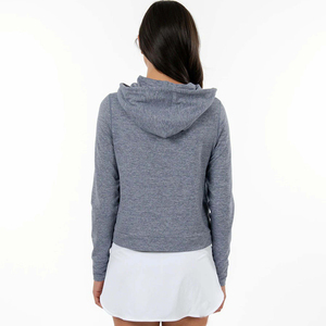 Sweat à capuche de course à pied pour femme, vêtements de sport imprimés et lavés à l'acide avec logo avant - Product Image 3