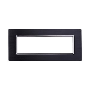 Etroit spazio serie 7P piastra in alluminio, colore nero, compatibile con luce vivente Bticino-materiali elettrici/compatibile - Product Image 1