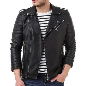 Chaqueta de Cuero Texturizado de Nueva Llegada, Abrigo de Moda para Hombre con Cierre, Cuello Alto, Duradero, Cómodo, Estilo Urbano, Moderno para Hombre - Product Image 3
