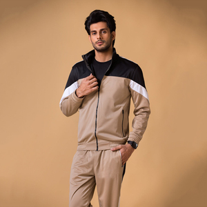 Ensembles de pantalons et sweat à capuche à col montant et fermeture éclair pour hommes survêtements d'hiver durables à bas prix pour adultes - Product Image 3