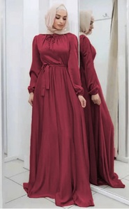 Color sólido modesto vestido de noche modesto vestido de alta calidad francés musulmán vestido de las mujeres fabricantes de ropa - Product Image 5