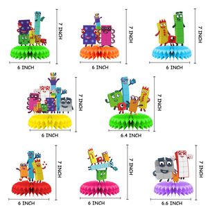 For Numberblocks <b>Honeycomb</b> Tabletop <b>Decor</b> Set for Thanksgiving Party Supplies Paper Craft Kit - Product Image 2
