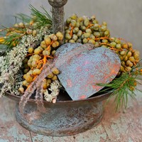 Vente chaude Rustique Fer Coeur Objet Décoratif pour Mariage Anniversaire De Noël En Gros Félicitations Cadeau Décoration