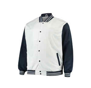Chaqueta Varsity y chaquetas de manga de cuero blanco para hombre Chaqueta de béisbol americana hecha en Pakistán para hombre - Product Image 1