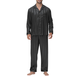Elegante ropa de dormir de talla grande para hombres, ropa de dormir ligera y transpirable para verano y tiempo de relajación en interiores para hombres - Product Image 6