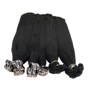 Grand Stock de cheveux vierges de qualité supérieure 100 extensions de cheveux humains à double tirage de haute qualité - Product Image 4