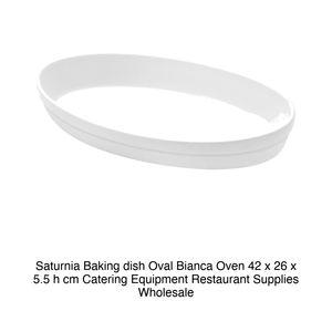 Bandeja para hornear Saturnia Oval Bianca para horno 42 x 26 x 5.5 h cm, equipo de catering, suministros para restaurantes, venta al por mayor - Product Image 2