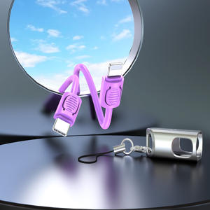 PD35W 30ซม. 2 En 1สาย C IP CB-326CL Type-C USB 3A ชาร์จข้อมูลได้อย่างรวดเร็ววัสดุทอที่ชาร์จโทรศัพท์3A ข้อมูลที่รวดเร็ว - Product Image 2