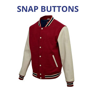 Veste de baseball personnalisée pour hommes veste universitaire Varisty Letterman décontractée avec logo brodé manches en cuir de vache à l'avant - Product Image 4